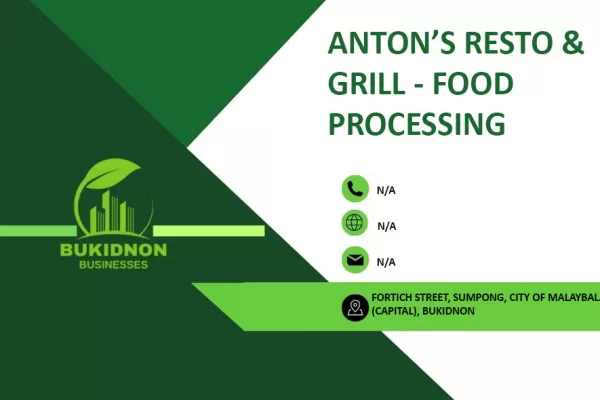 ANTON'S RESTO & GRILL(FOOD PROCESSING)