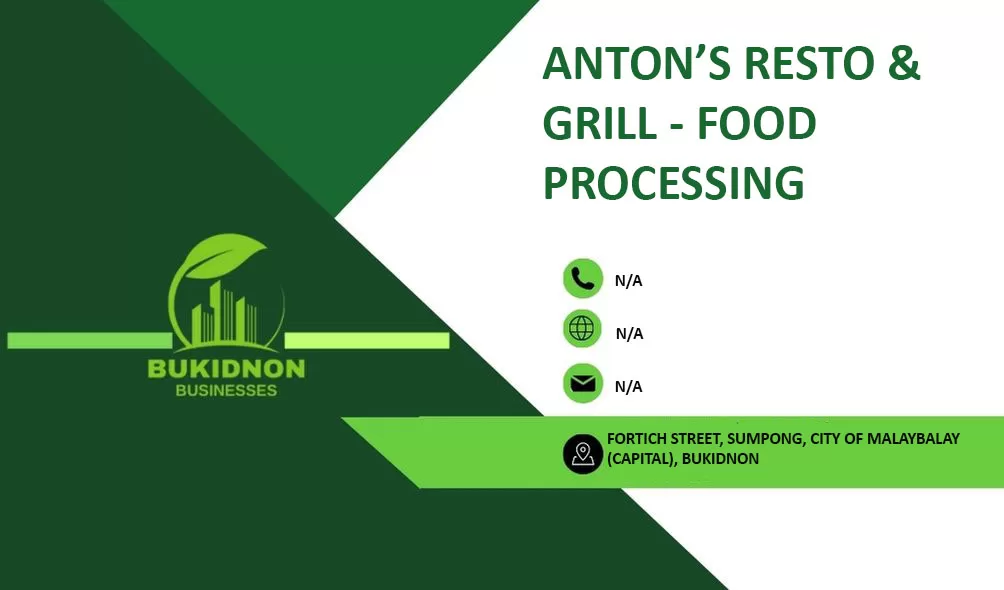 ANTON'S RESTO & GRILL(FOOD PROCESSING)